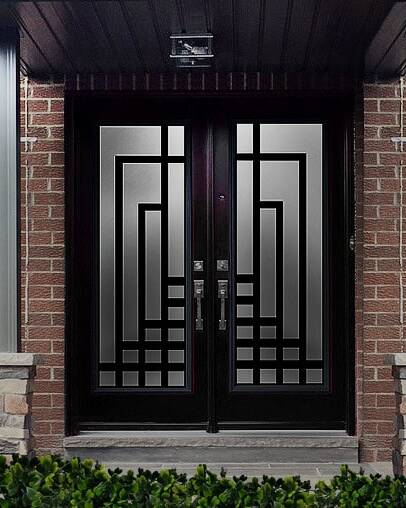 Absolute laser cut iron door insert, installed (photo 6)