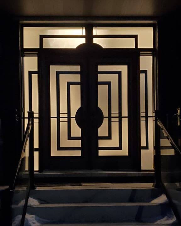 Constellation wrought iron door insert, installed (photo 12)
