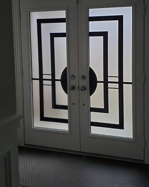 Constellation wrought iron door insert, installed (photo 13)