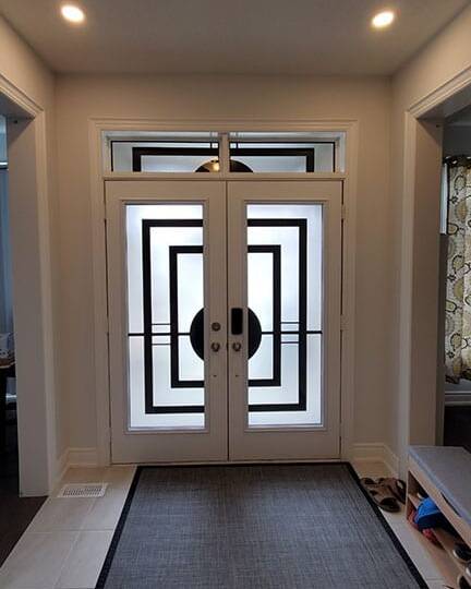 Constellation wrought iron door insert, installed (photo 15)