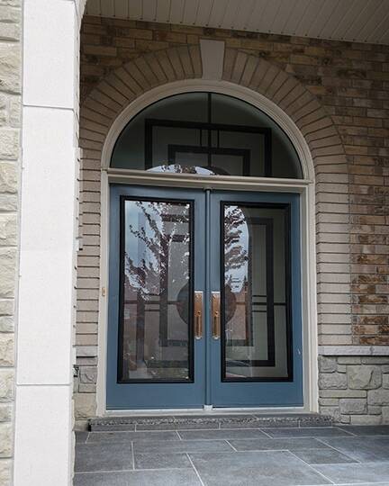 Constellation wrought iron door insert, installed (photo 17)