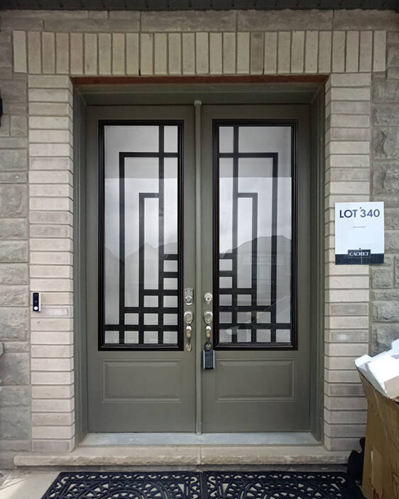 Absolute laser cut iron door insert, installed (photo 8)