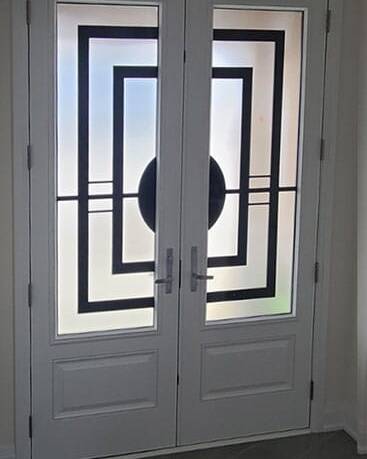Constellation wrought iron door insert, installed (photo 21)