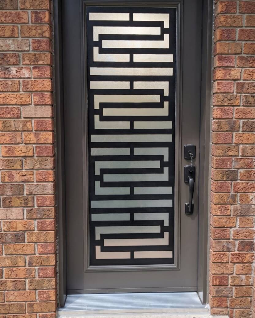 Defender laser cut iron door insert