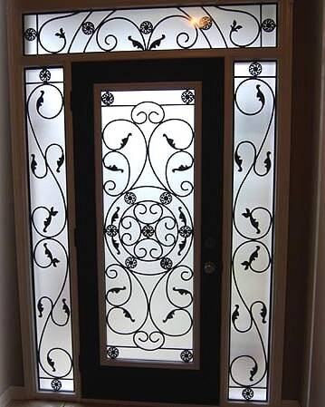 Destiny wrought iron door insert, installed (photo 7)