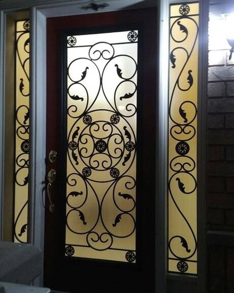 Destiny wrought iron door insert, installed (photo 13)
