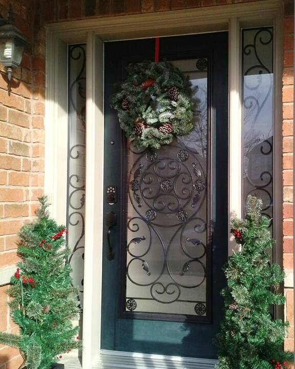 Destiny wrought iron door insert, installed (photo 14)