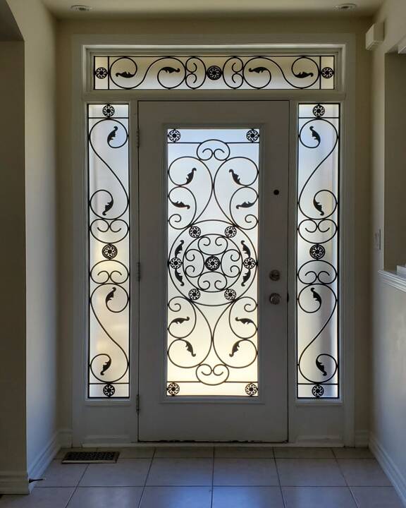 Destiny wrought iron door insert, installed (photo 15)