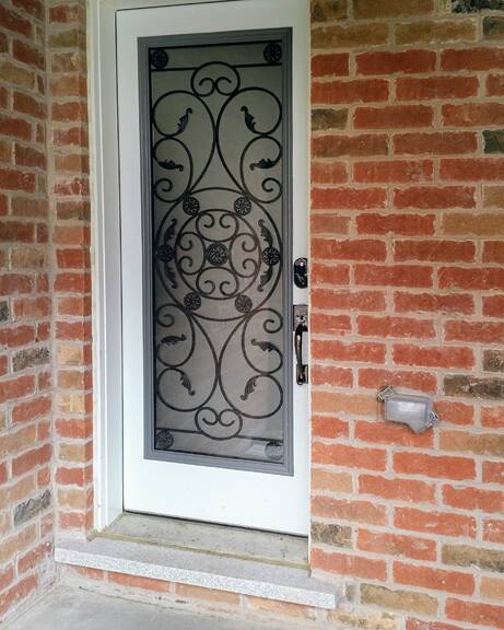 Destiny wrought iron door insert, installed (photo 19)