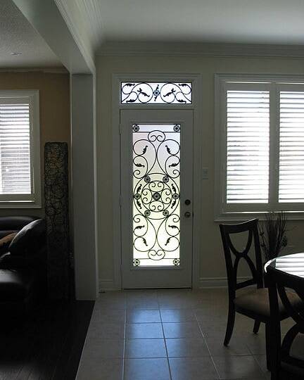 Destiny wrought iron door insert, installed (photo 20)
