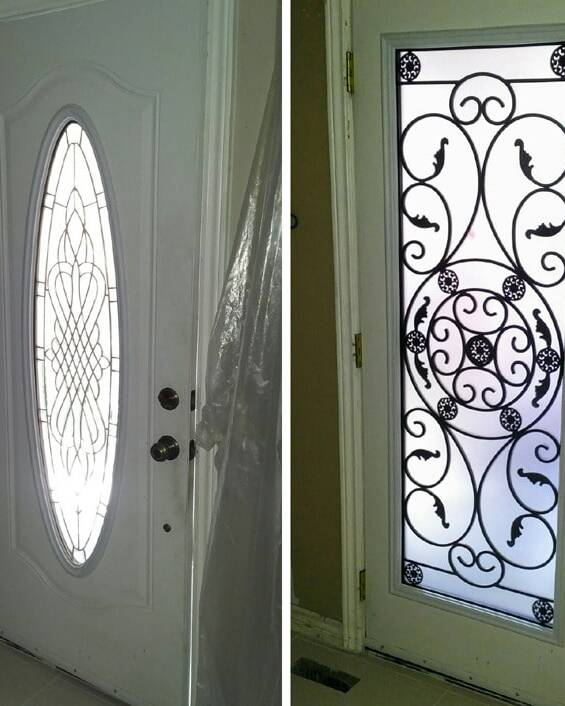 Destiny wrought iron door insert, installed (photo 21)