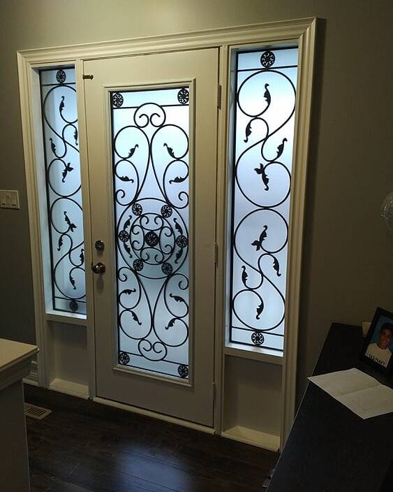 Destiny wrought iron door insert, installed (photo 23)