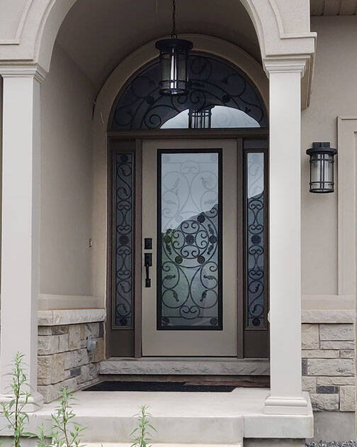 Destiny wrought iron door insert, installed (photo 24)