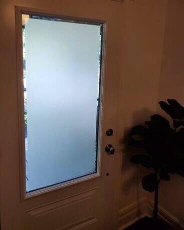 Allure decorative glass door insert, installed (photo 4)