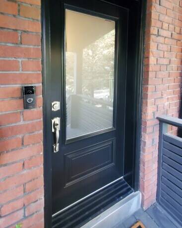 Allure decorative glass door insert, installed (photo 5)