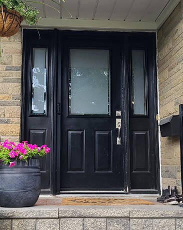 Allure decorative glass door insert, installed (photo 6)
