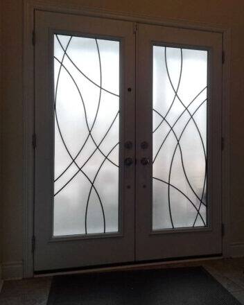 Element wrought iron door insert, installed (photo 3)