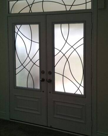 Element wrought iron door insert, installed (photo 5)