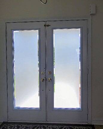 Allure decorative glass door insert, installed (photo 9)