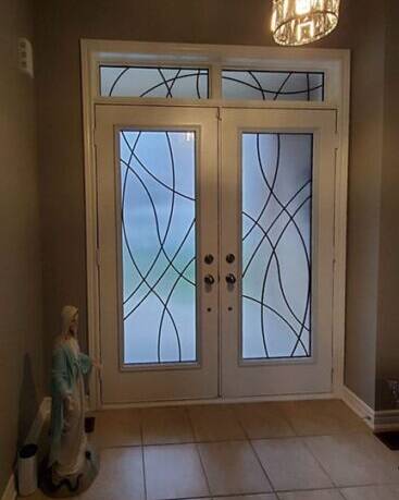 Element wrought iron door insert, installed (photo 17)
