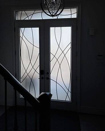 Element wrought iron door insert, installed (photo 18)
