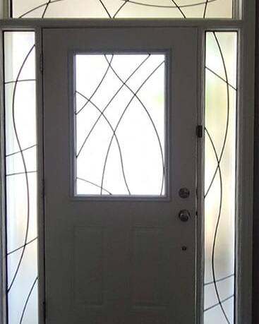 Element wrought iron door insert, installed (photo 19)