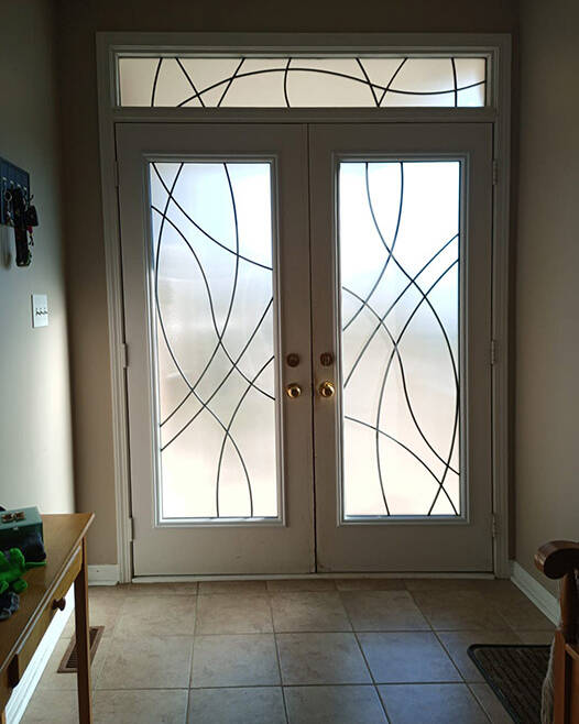 Element wrought iron door insert, installed (photo 20)