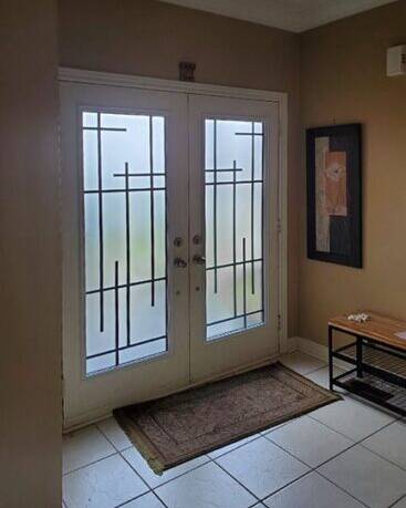 Enigma wrought iron door insert, installed (photo 9)
