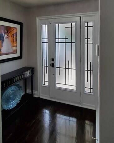 Enigma wrought iron door insert, installed (photo 13)
