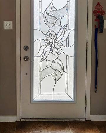 Fiesta decorative glass door insert, installed (photo 2)