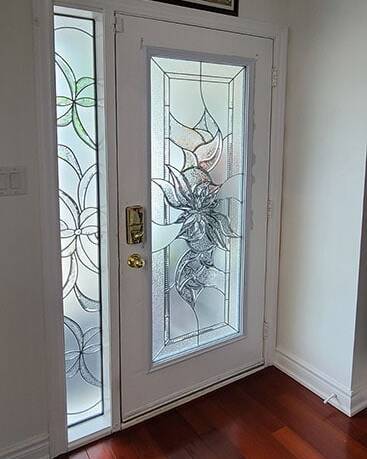 Fiesta decorative glass door insert, installed (photo 3)