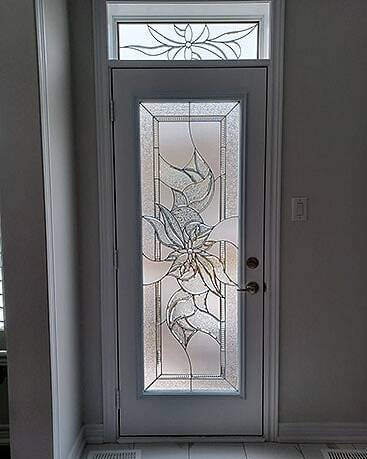 Fiesta decorative glass door insert, installed (photo 6)