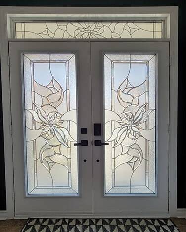 Fiesta decorative glass door insert, installed (photo 9)