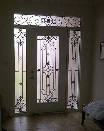Florence wrought iron door insert, installed (photo 2)