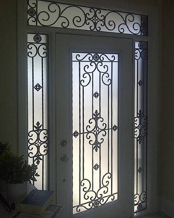 Florence wrought iron door insert, installed (photo 3)