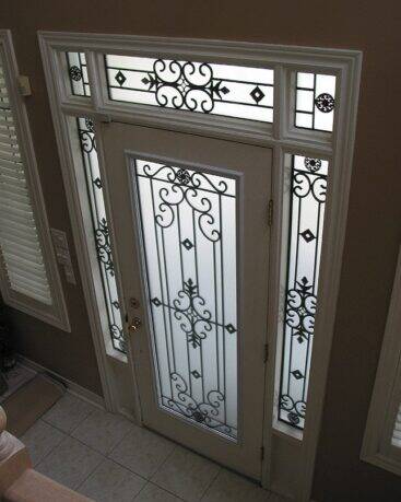 Florence wrought iron door insert, installed (photo 5)