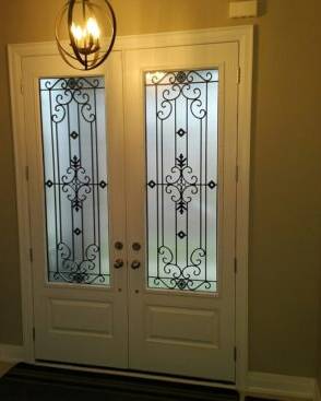 Florence wrought iron door insert, installed (photo 6)