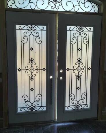 Florence wrought iron door insert, installed (photo 8)