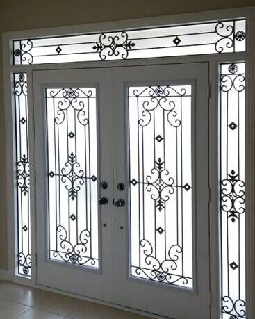 Florence wrought iron door insert, installed (photo 9)
