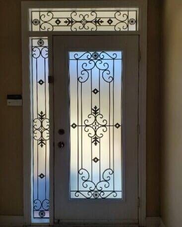 Florence wrought iron door insert, installed (photo 11)