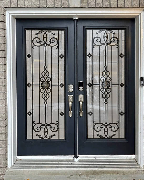 Florence wrought iron door insert, installed (photo 12)