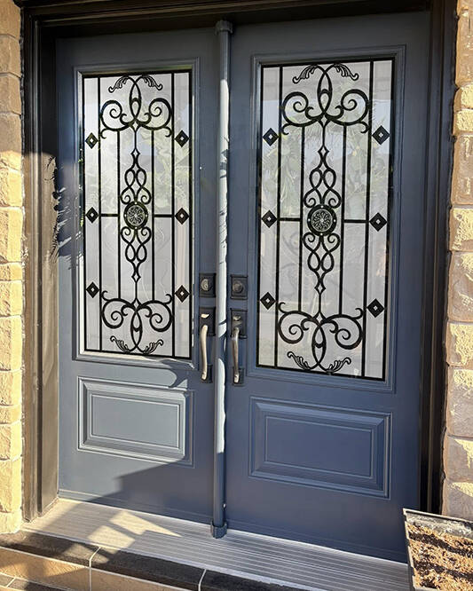 Florence wrought iron door insert, installed (photo 13)