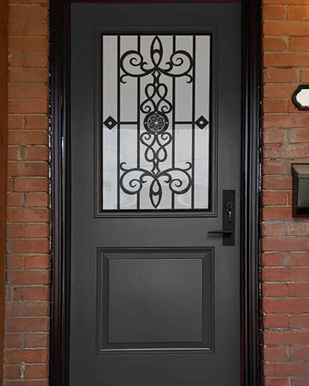 Florence wrought iron door insert, installed (photo 14)