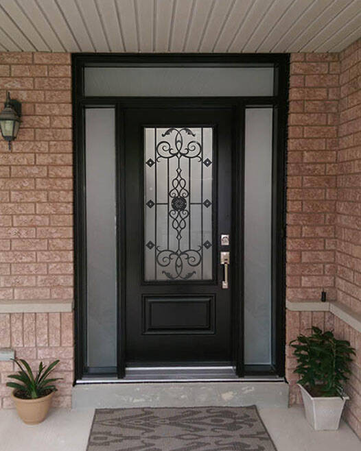 Florence wrought iron door insert, installed (photo 16)