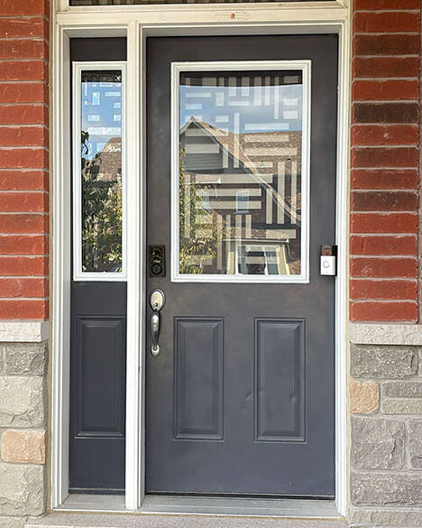 Fortress laser cut iron door insert, installed (photo 3)