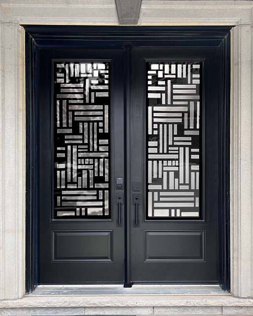 Fortress laser cut iron door insert, installed (photo 4)