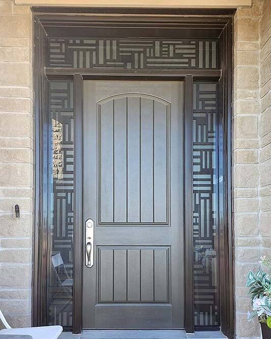Fortress laser cut iron door insert, installed (photo 9)