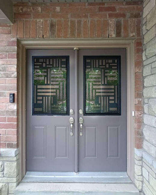 Fortress laser cut iron door insert, installed (photo 14)
