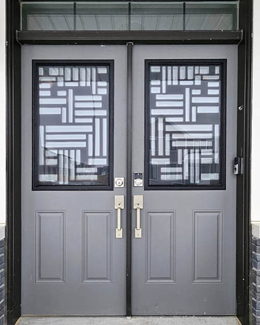 Fortress laser cut iron door insert, installed (photo 17)