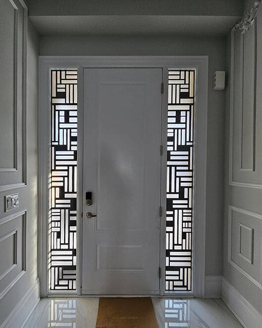 Fortress laser cut iron door insert, installed (photo 18)